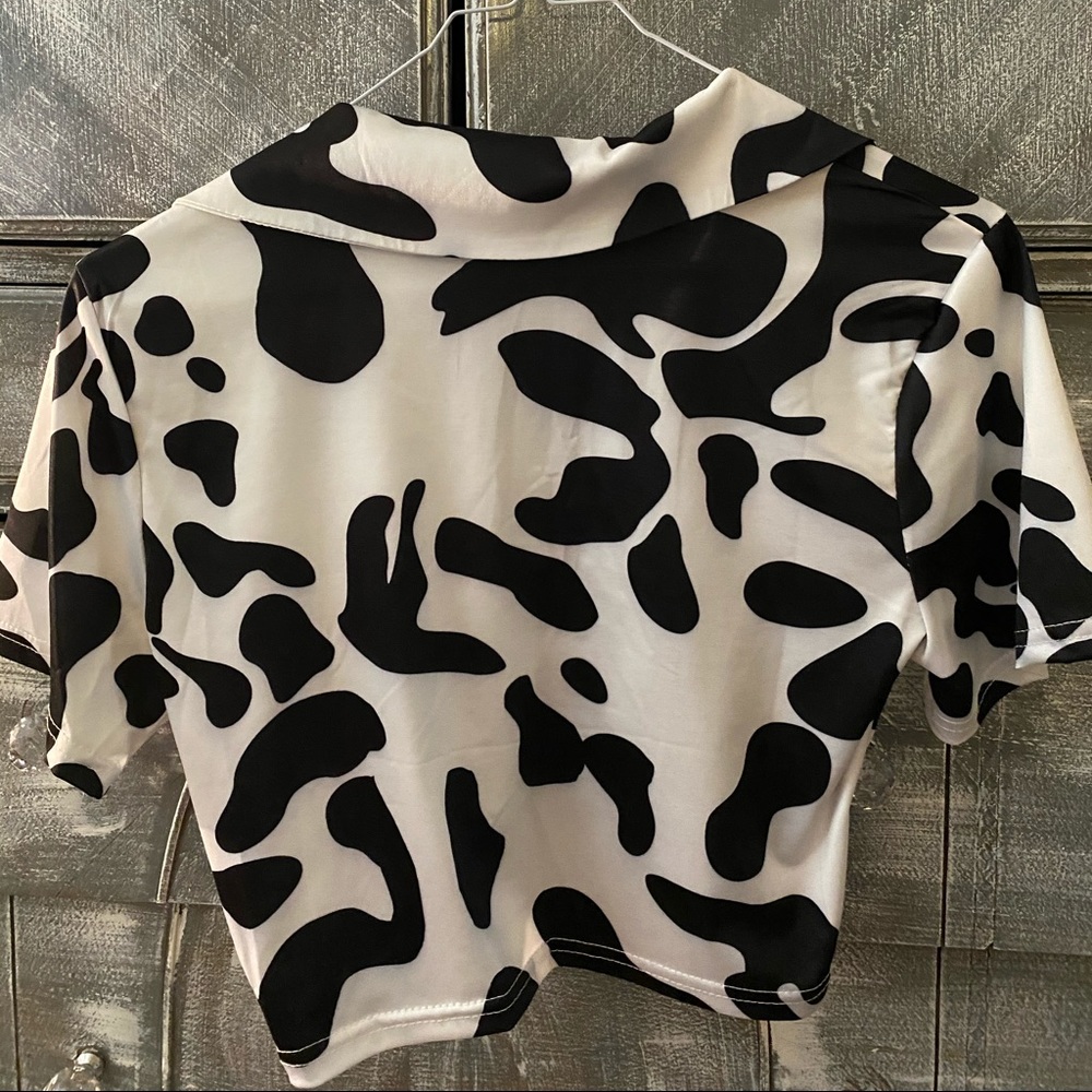 cow print top